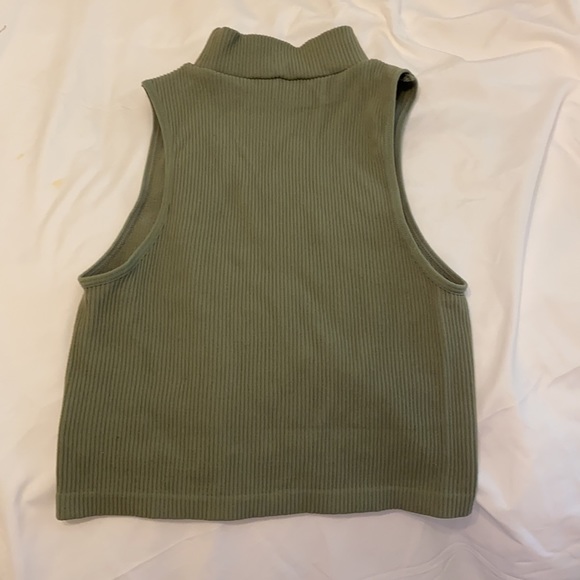 Green High Neck Tank Top - Picture 2 of 3